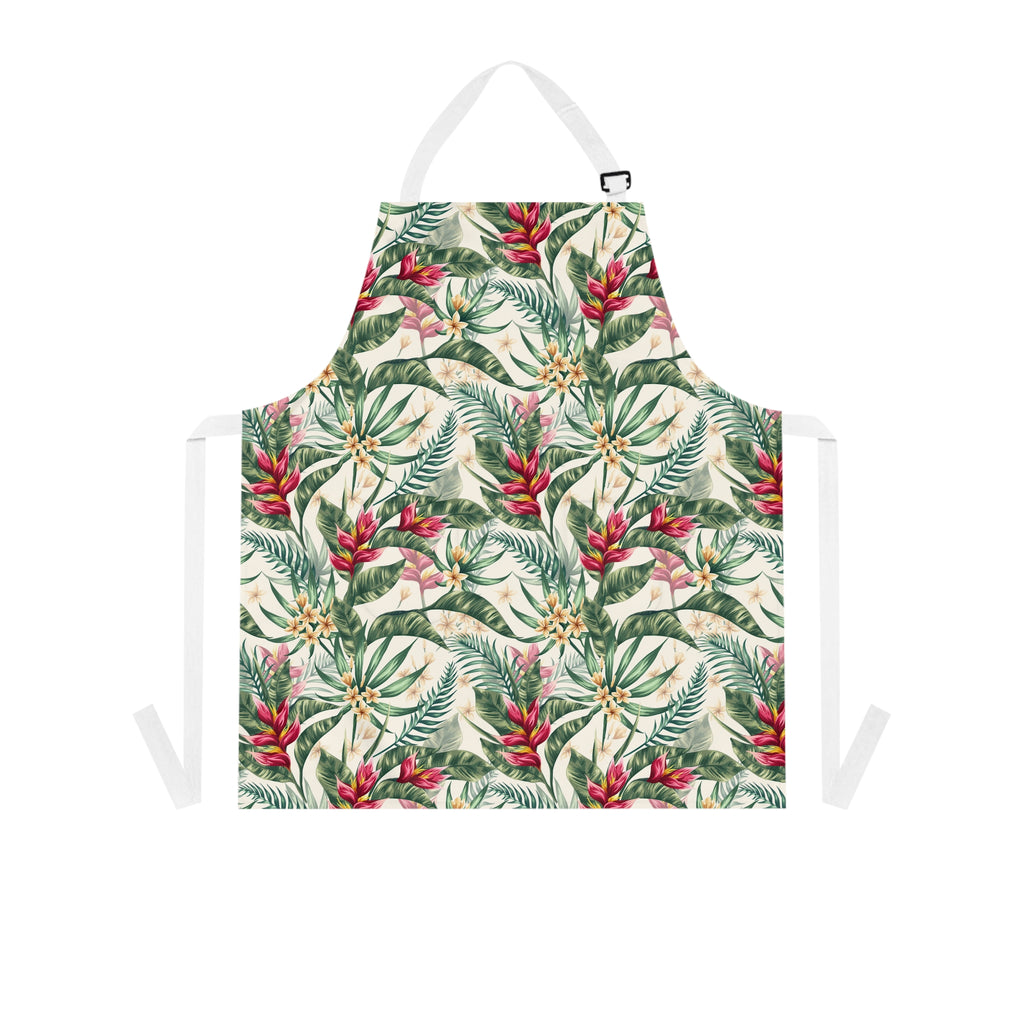 Delantal floral tropical — Delantal de cocina de hibisco y palma