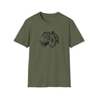 Tiger Head Graphic T-Shirt — 'art jungle' Minimalist Wildlife Tee