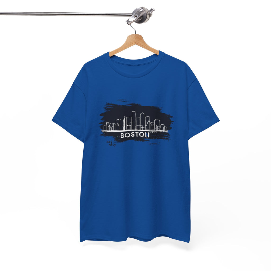 Boston Skyline T-Shirt — Brushstroke Cityscape Tee 