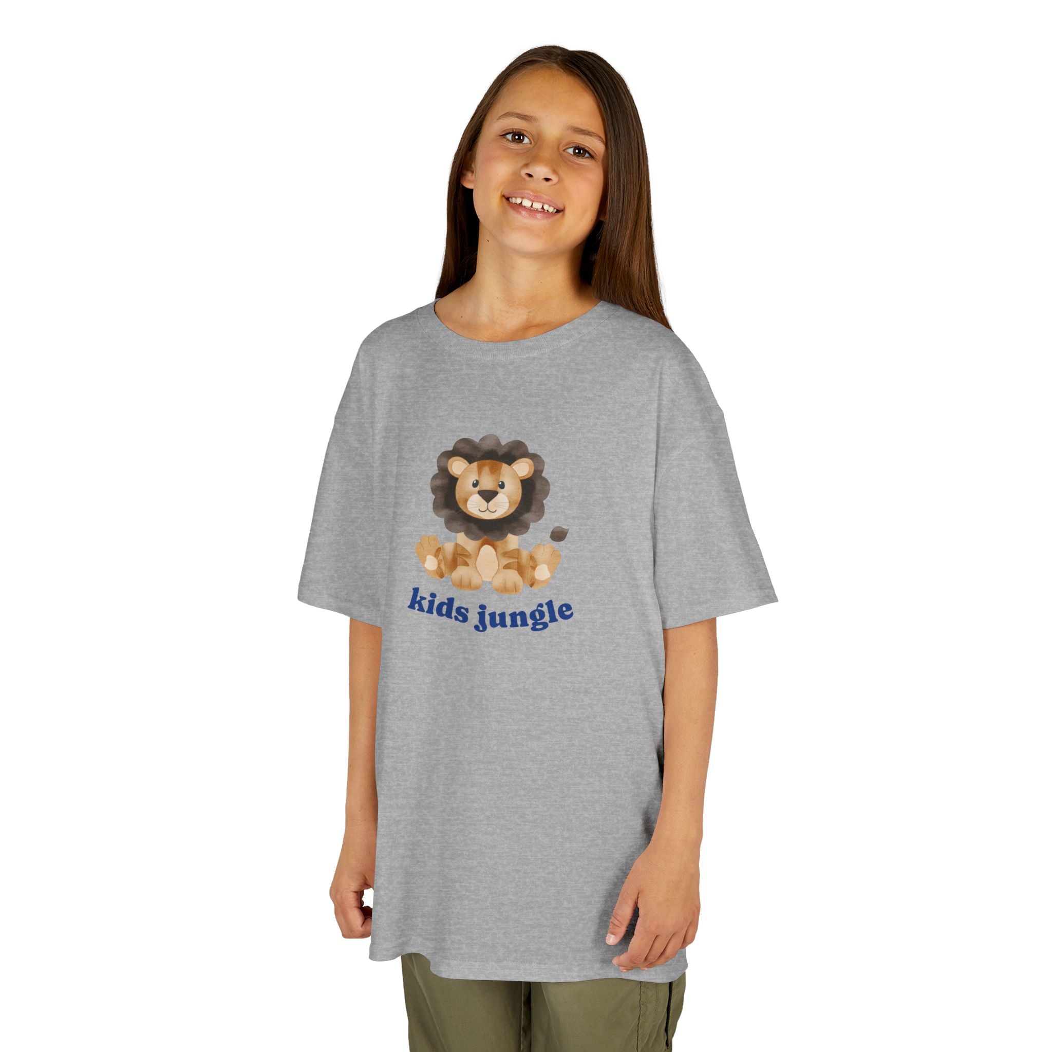 Kids T-Shirt Jungle Lion - Cute Animal Print Tee for Kids