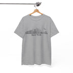Camiseta con el horizonte de Nueva York — Camiseta minimalista con paisaje urbano 