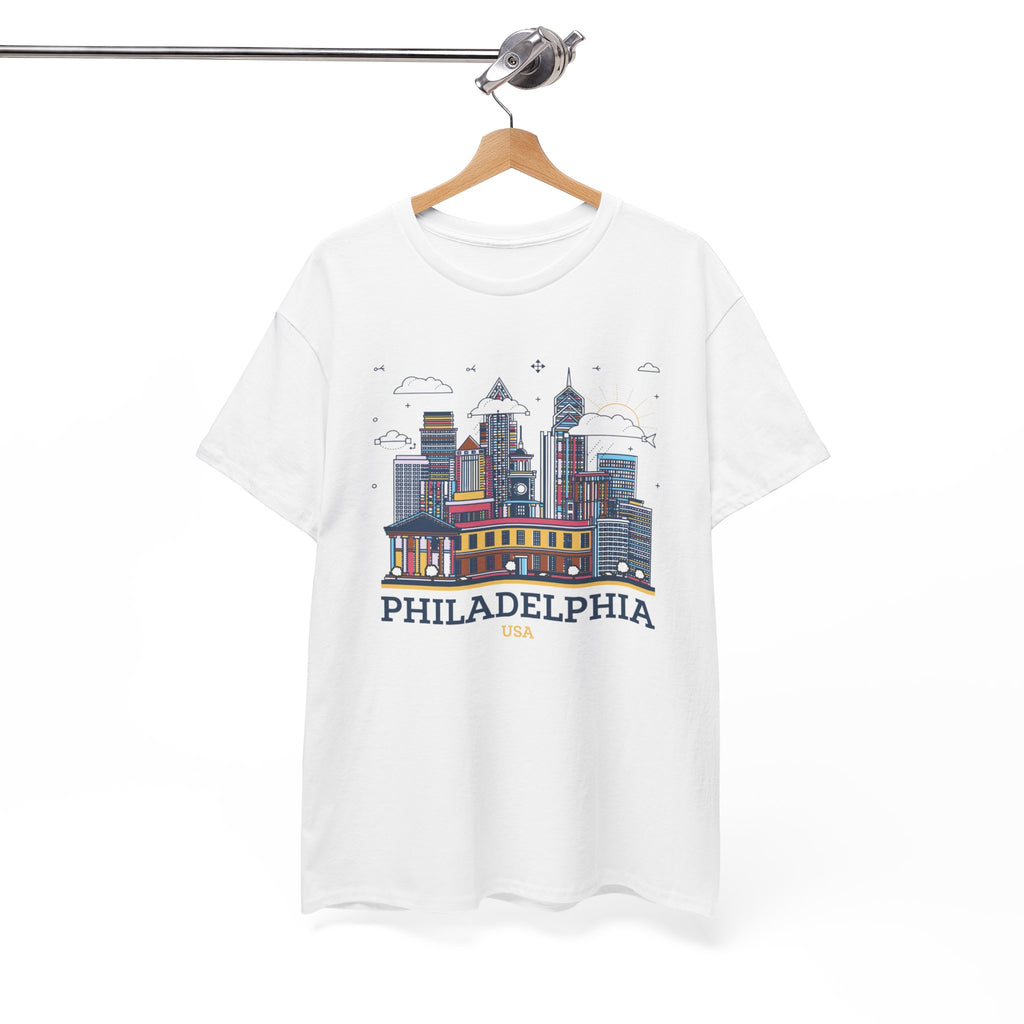 Philadelphia Skyline T-Shirt — Vintage Cityscape Tee 