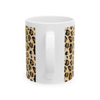 Taza con estampado de leopardo