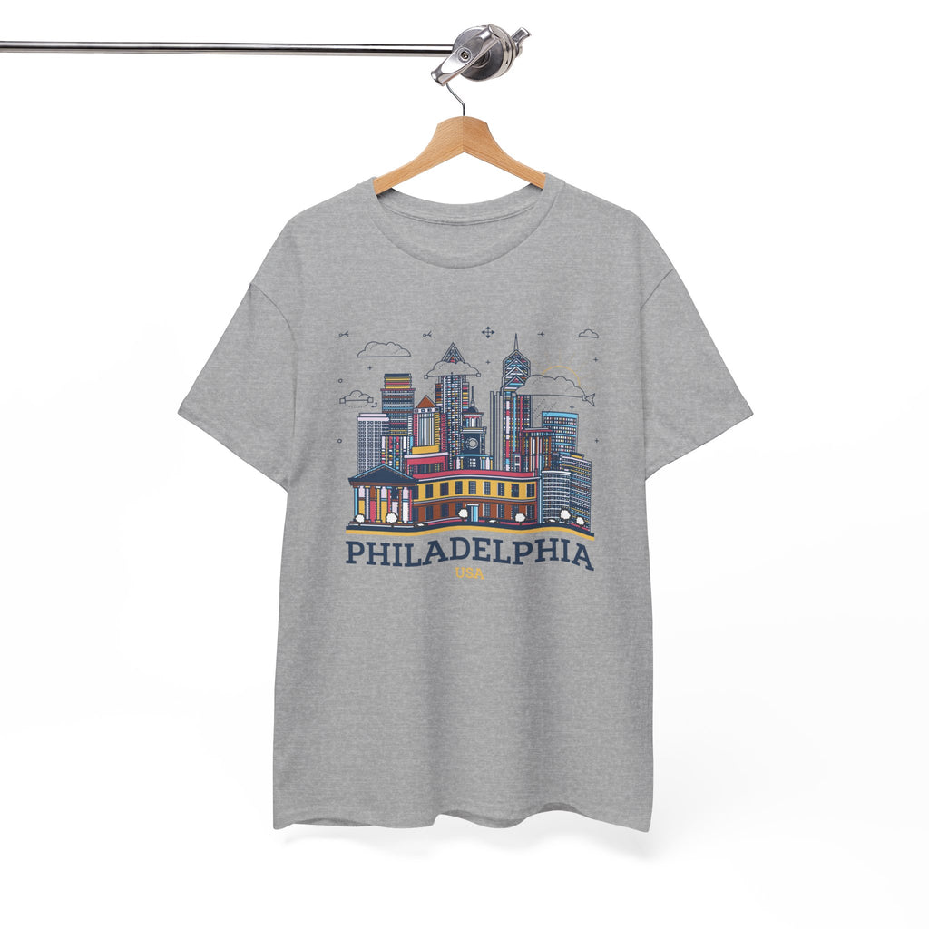 Philadelphia Skyline T-Shirt — Vintage Cityscape Tee 