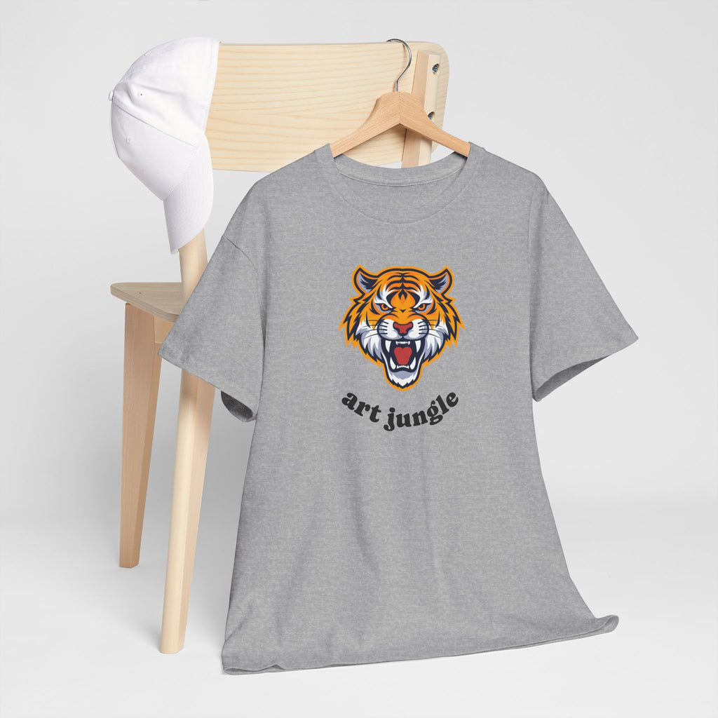 Tiger Head Tee Shirt - Unisex Heavy Cotton 