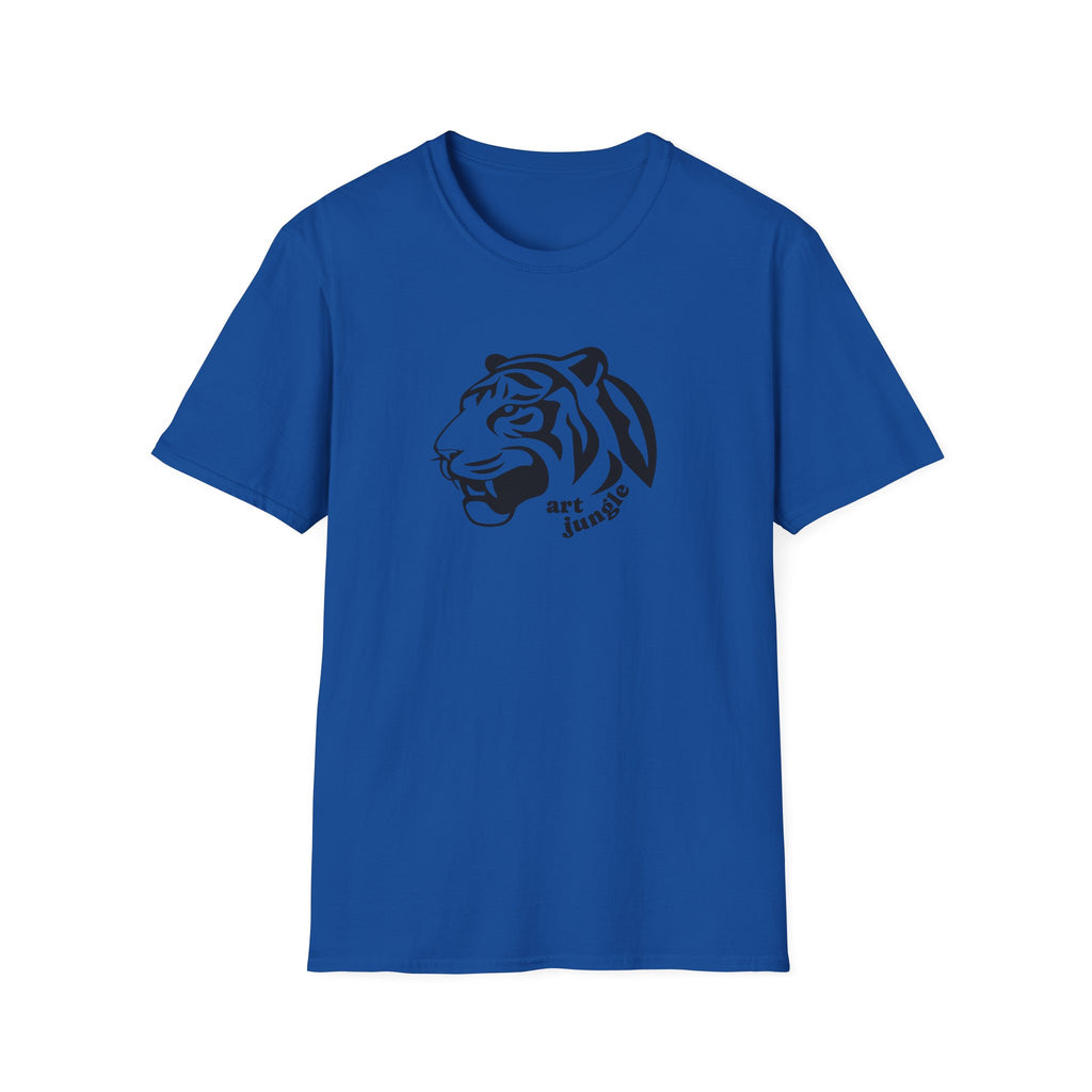 Tiger Head Graphic T-Shirt — 'art jungle' Minimalist Wildlife Tee