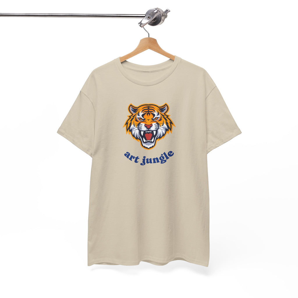 Tiger Head Tee Shirt - Unisex Heavy Cotton 