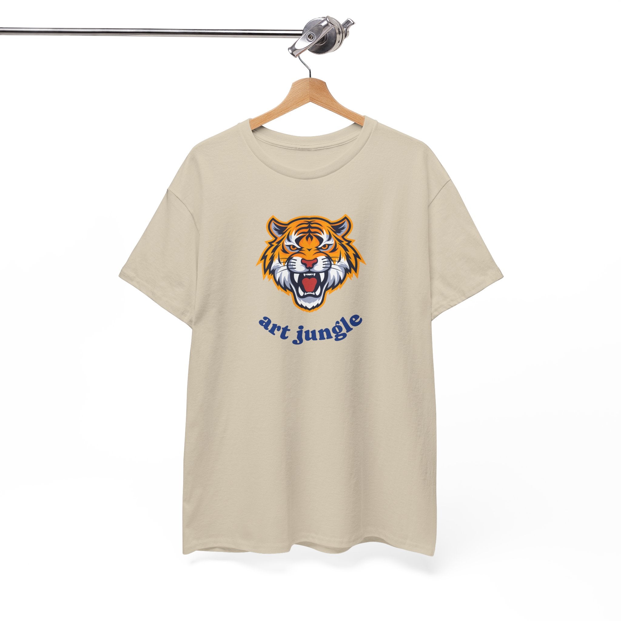 Tiger Head Tee Shirt - Unisex Heavy Cotton 
