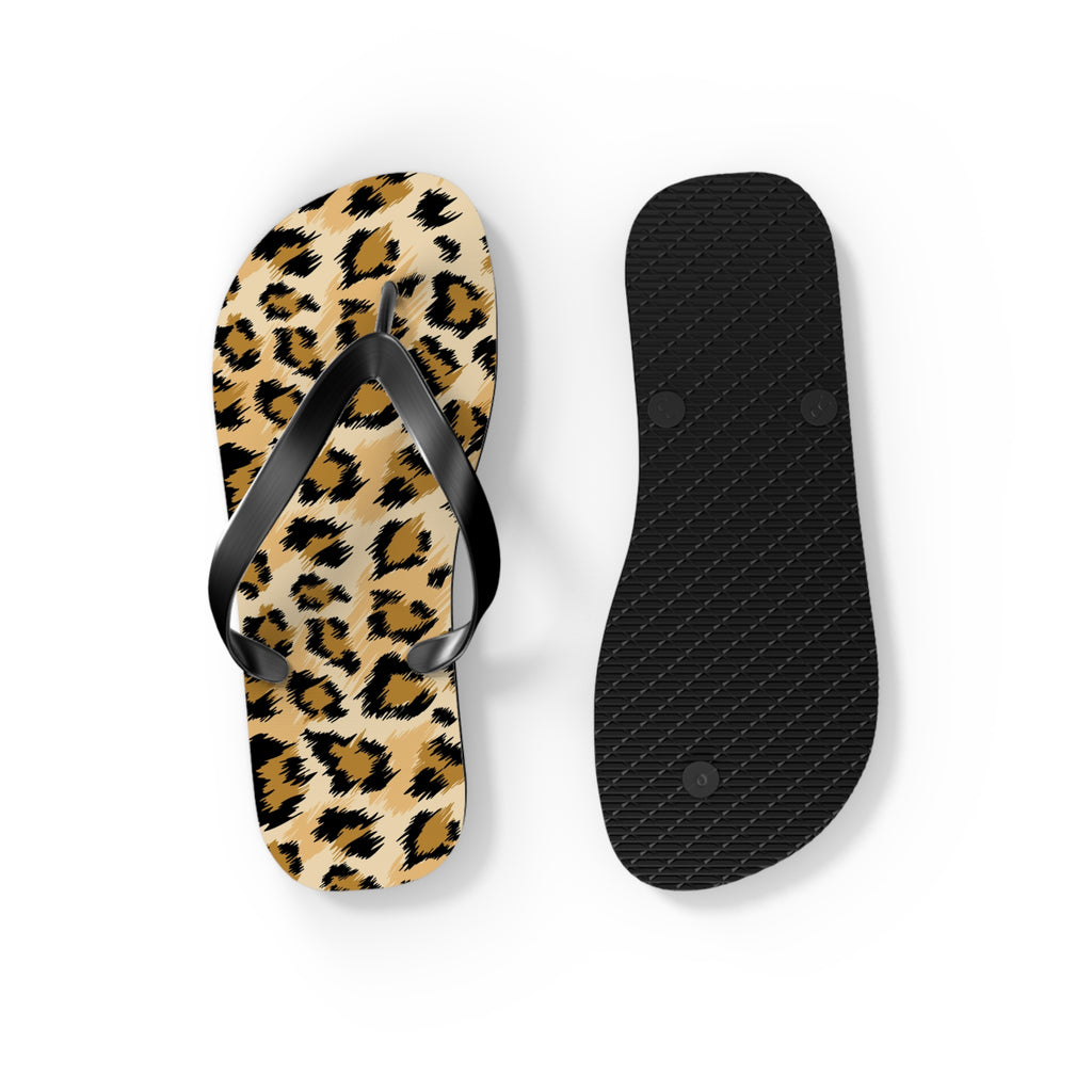 Chanclas con estampado de leopardo