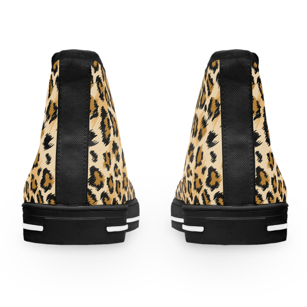 Zapatillas altas con estampado de leopardo
