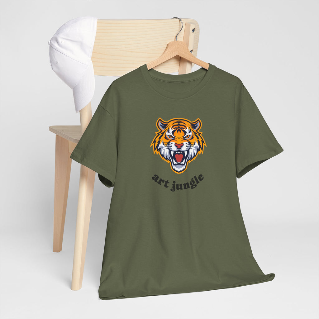 Tiger Head Tee Shirt - Unisex Heavy Cotton 