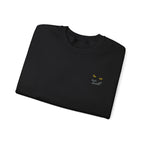 Crewneck Sweatshirt — Panther Eyes 'Too Tired' Minimal Graphic 