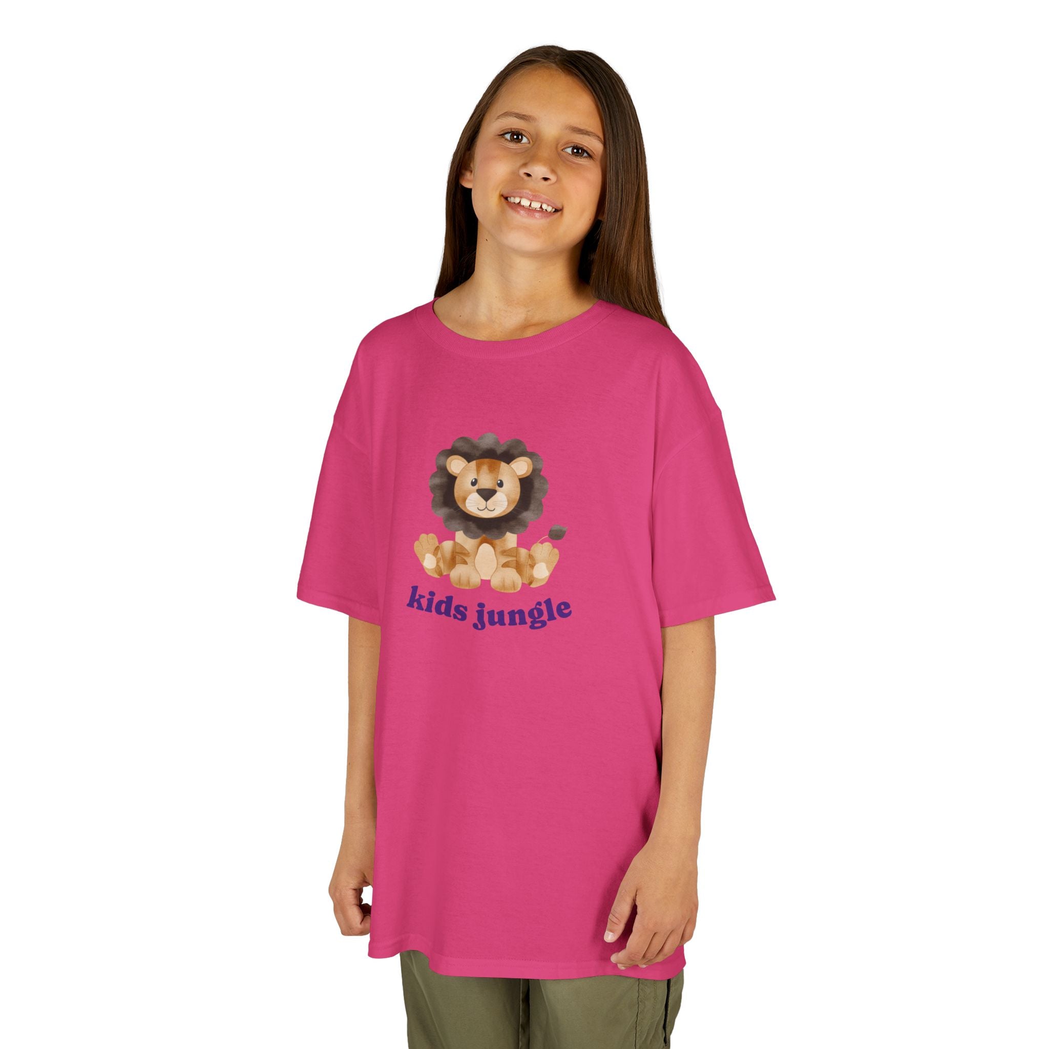 Kids T-Shirt Jungle Lion - Cute Animal Print Tee for Kids