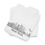 Camiseta con el horizonte de Nueva York — Camiseta minimalista con paisaje urbano 