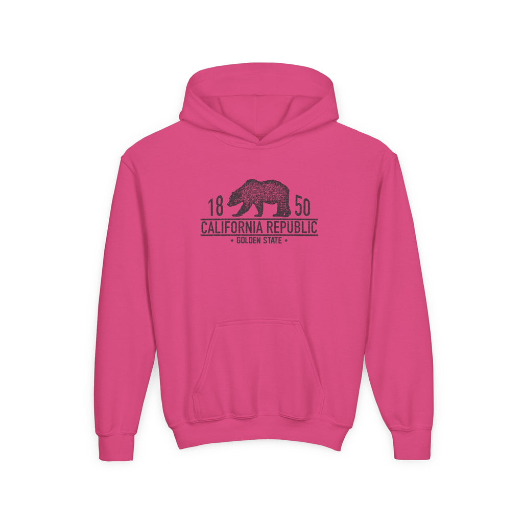 Sudadera juvenil de California Republic con gráfico de oso vintage de 1850 