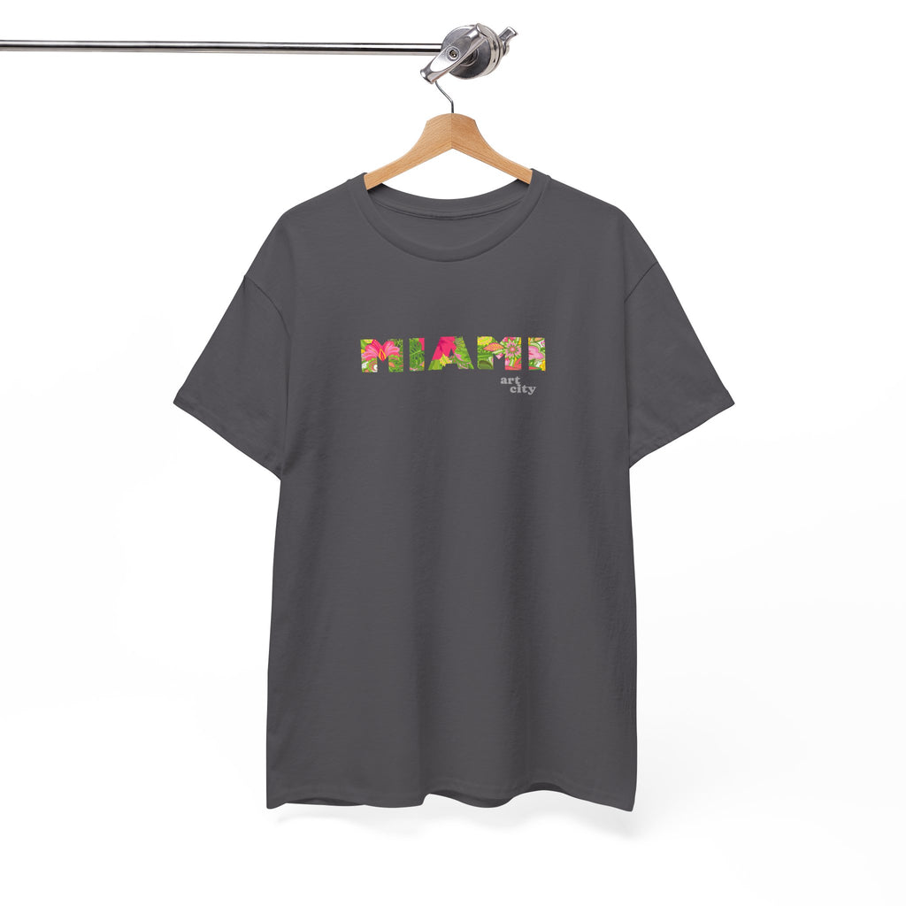 Miami Floral Tee — Vintage Tropical City Shirt 
