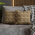 Funda de almohada con estampado de leopardo
