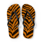 Tiger Stripe Flip Flops — Bold Animal Print Summer Sandals 