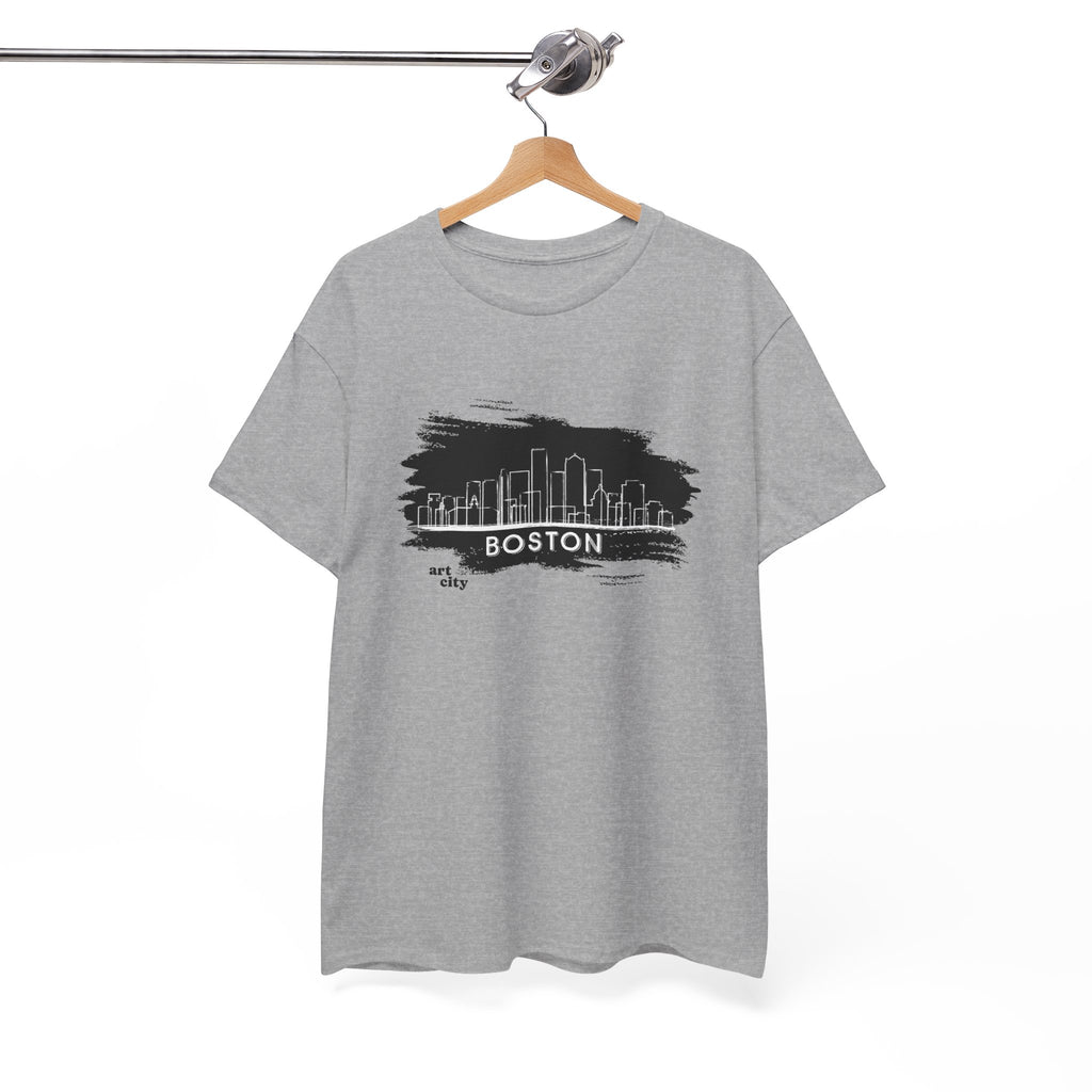 Boston Skyline T-Shirt — Brushstroke Cityscape Tee 