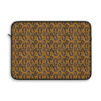 Funda para portátil con estampado de serpiente — Funda protectora marrón con estampado animal