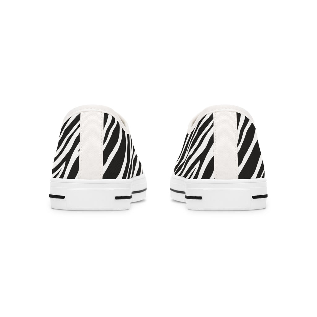 Zebra Print Low Top Sneakers — Women's ZEBRA Pattern Casual Shoes 