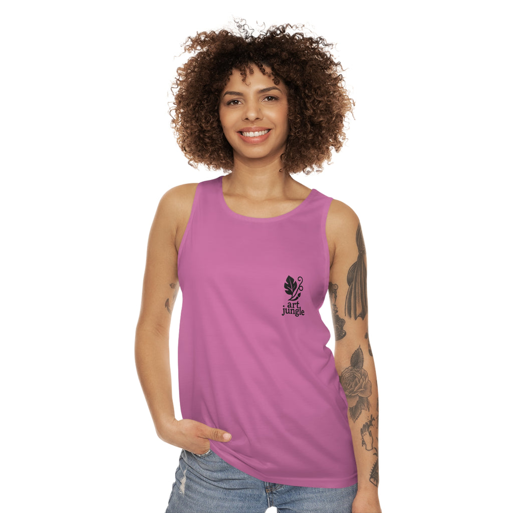 Camiseta sin mangas con ambiente de jungla, perfecta para verano, entrenamiento, ropa de playa y look informal. 