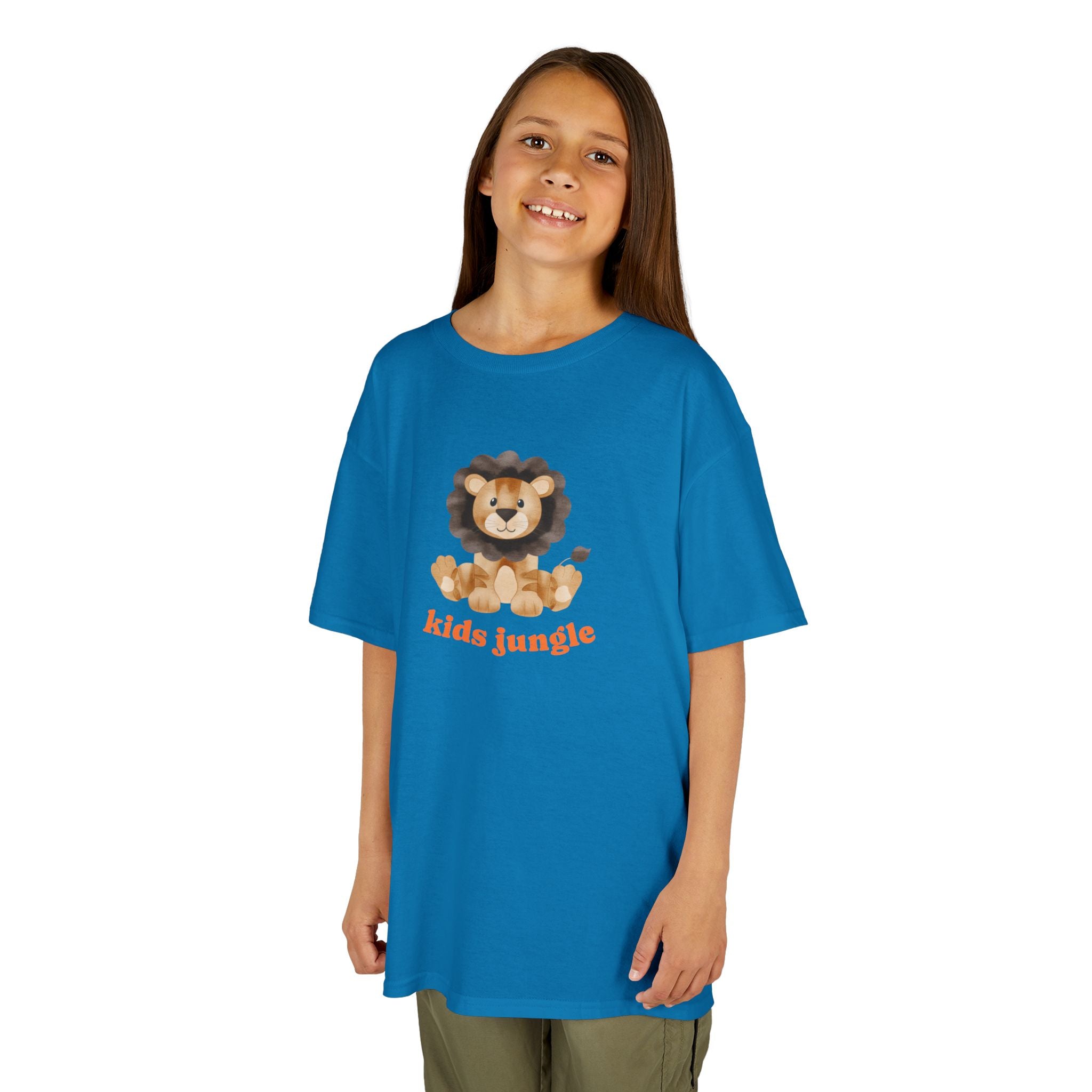 Kids T-Shirt Jungle Lion - Cute Animal Print Tee for Kids