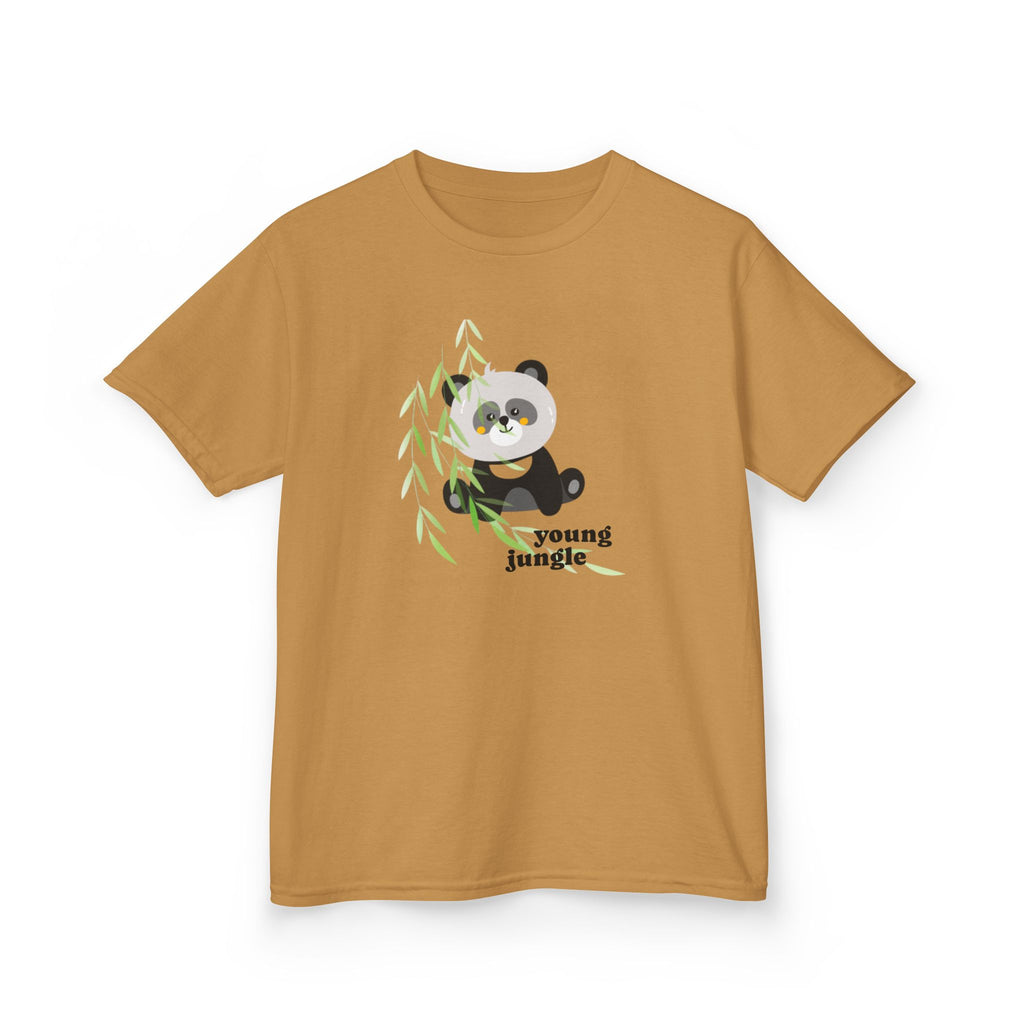 Kids Tee — Cute Panda "Young Jungle" Graphic Shirt 