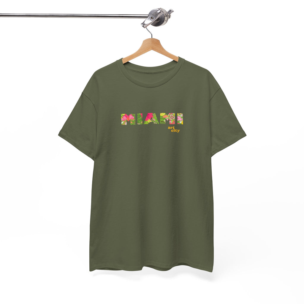 Miami Floral Tee — Vintage Tropical City Shirt 