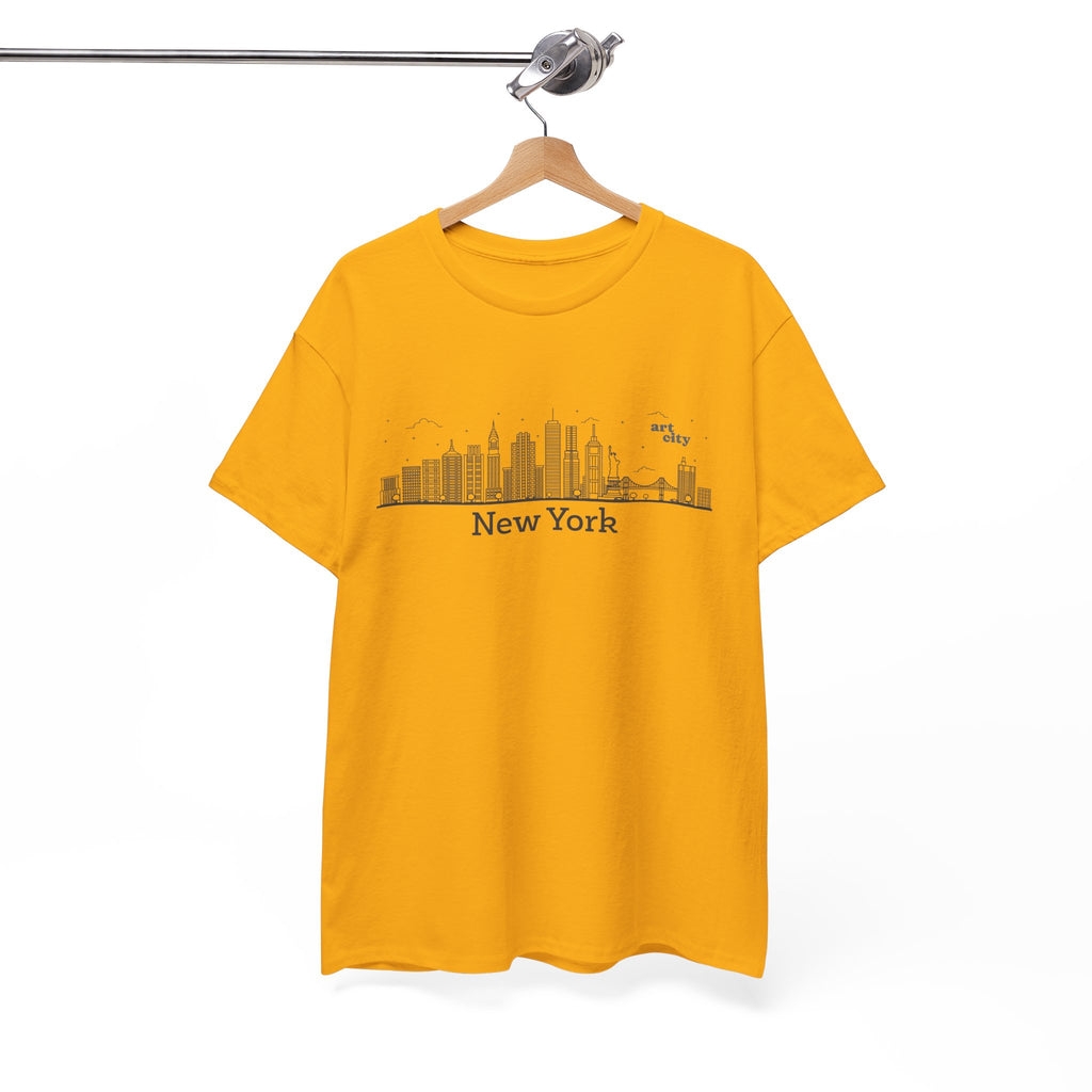 Camiseta con el horizonte de Nueva York — Camiseta minimalista con paisaje urbano 