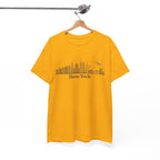 Camiseta con el horizonte de Nueva York — Camiseta minimalista con paisaje urbano 