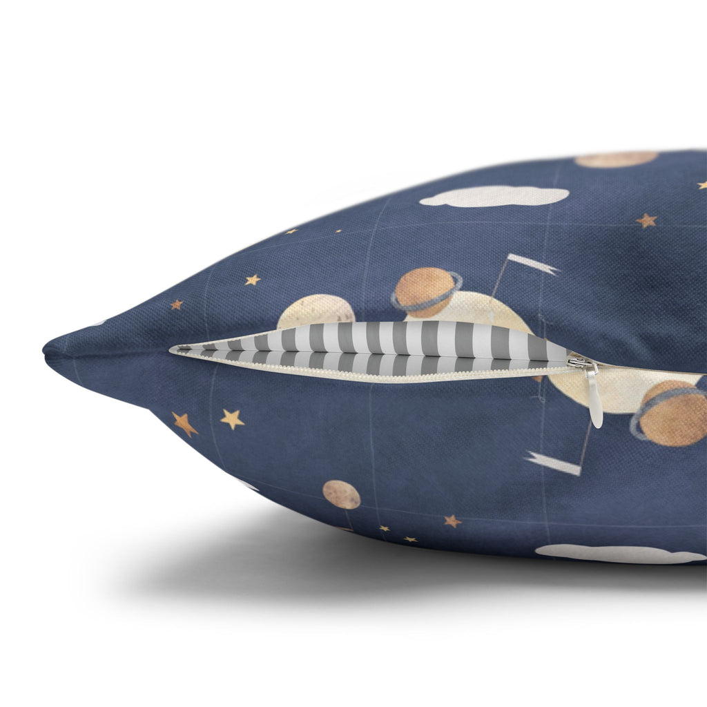 Funda de almohada con diseño de oso de peluche y cielo nocturno