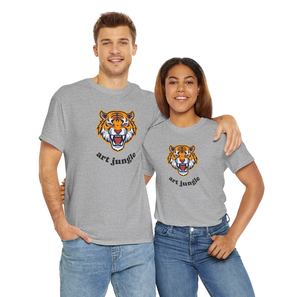 Tiger Head Tee Shirt - Unisex Heavy Cotton 