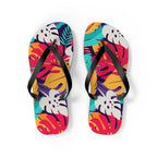 Tropical Leaf Flip Flops — Colorful Hawaiian Beach Sandals