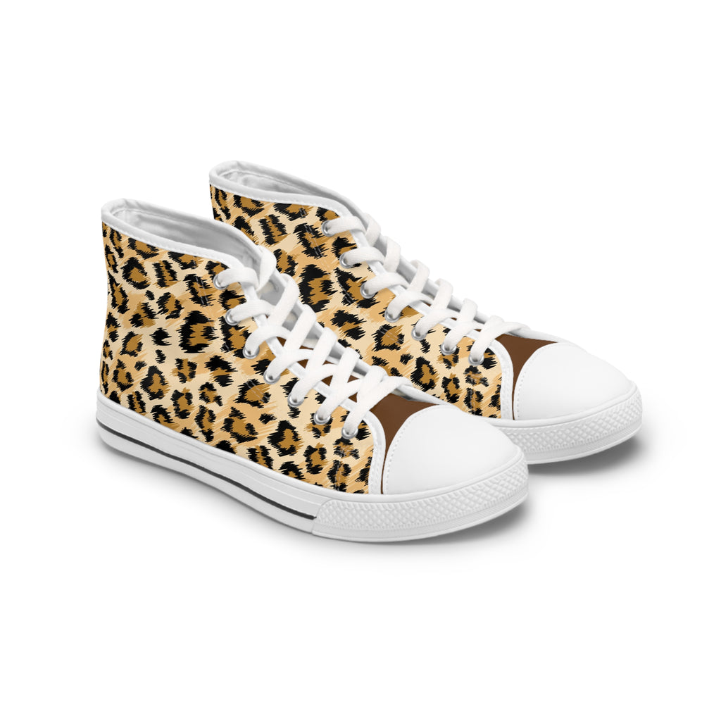 Zapatillas altas con estampado de leopardo
