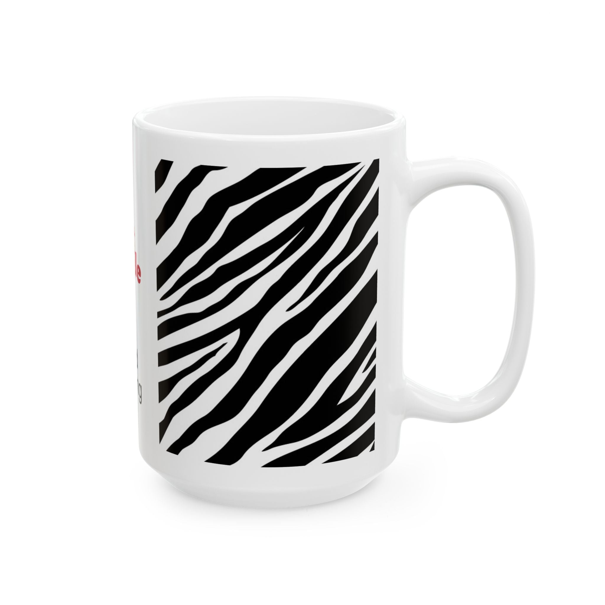 Good Morning Zebra Stripe Ceramic Mug — Art Jungle Coffee Cup (11oz, 15oz)