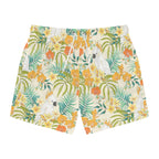 Cockatoo Tropical Swim Trunks — Floral Hawaiian All-Over Print