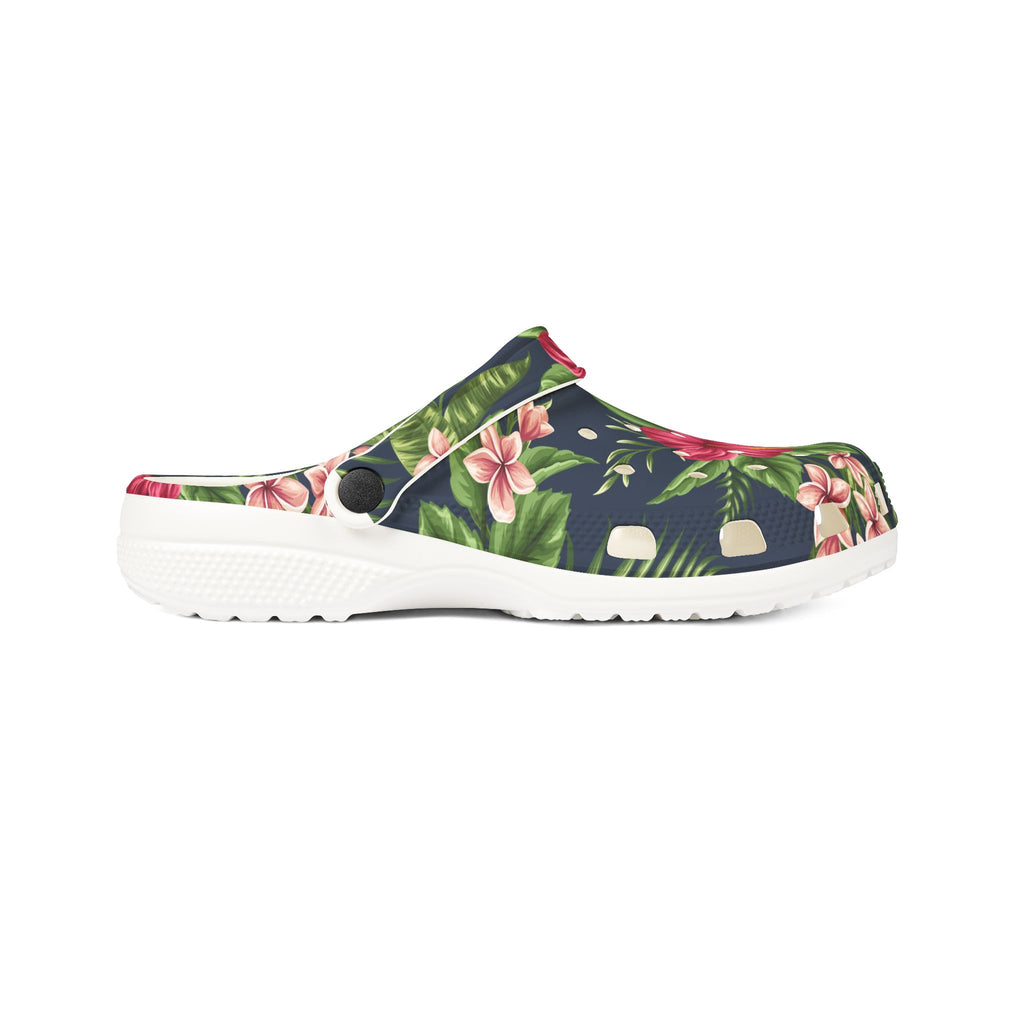 Floral Tropical EVA Foam Clogs - Water-Resistant Garden & Beach Shoes