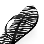 Chanclas con estampado de cebra: sandalias de playa de verano en blanco y negro