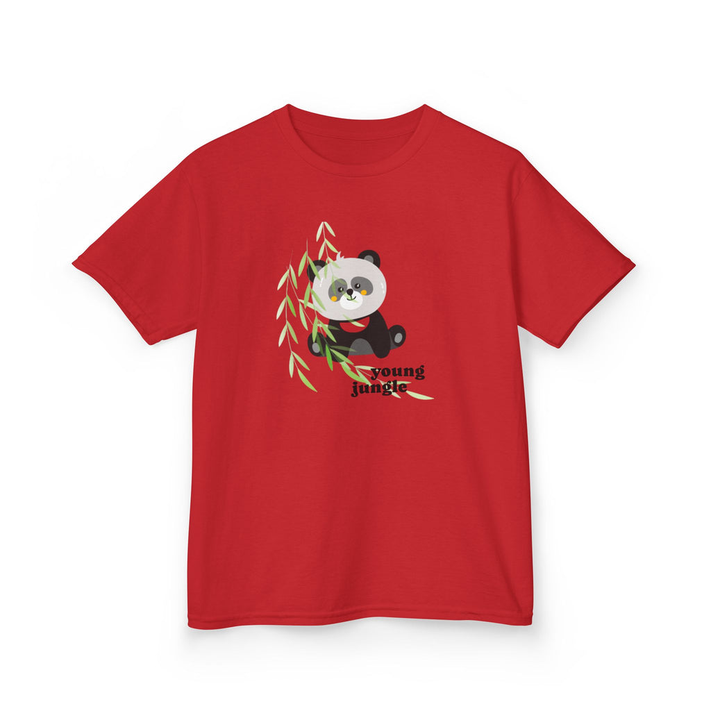Kids Tee — Cute Panda "Young Jungle" Graphic Shirt