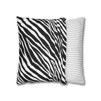 Funda de almohada decorativa con estampado de cebra — Funda de cojín con estampado animal en blanco y negro