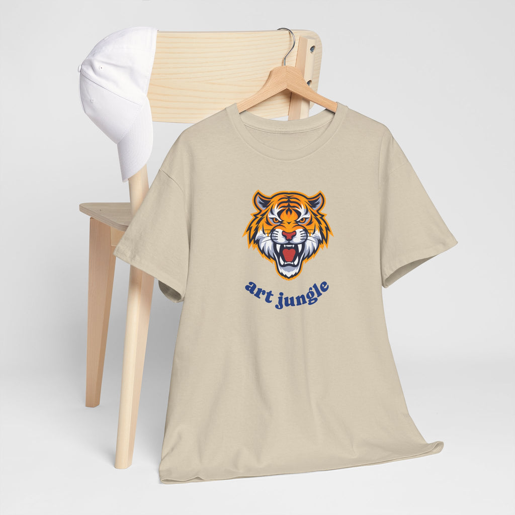 Tiger Head Tee Shirt - Unisex Heavy Cotton 