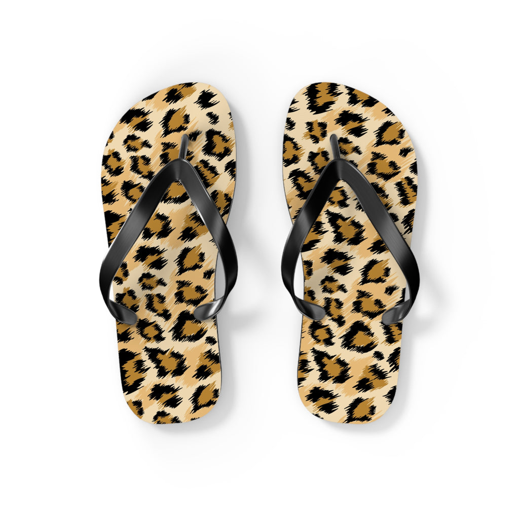 Chanclas con estampado de leopardo
