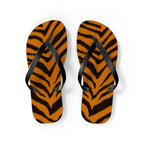 Tiger Stripe Flip Flops — Bold Animal Print Summer Sandals 