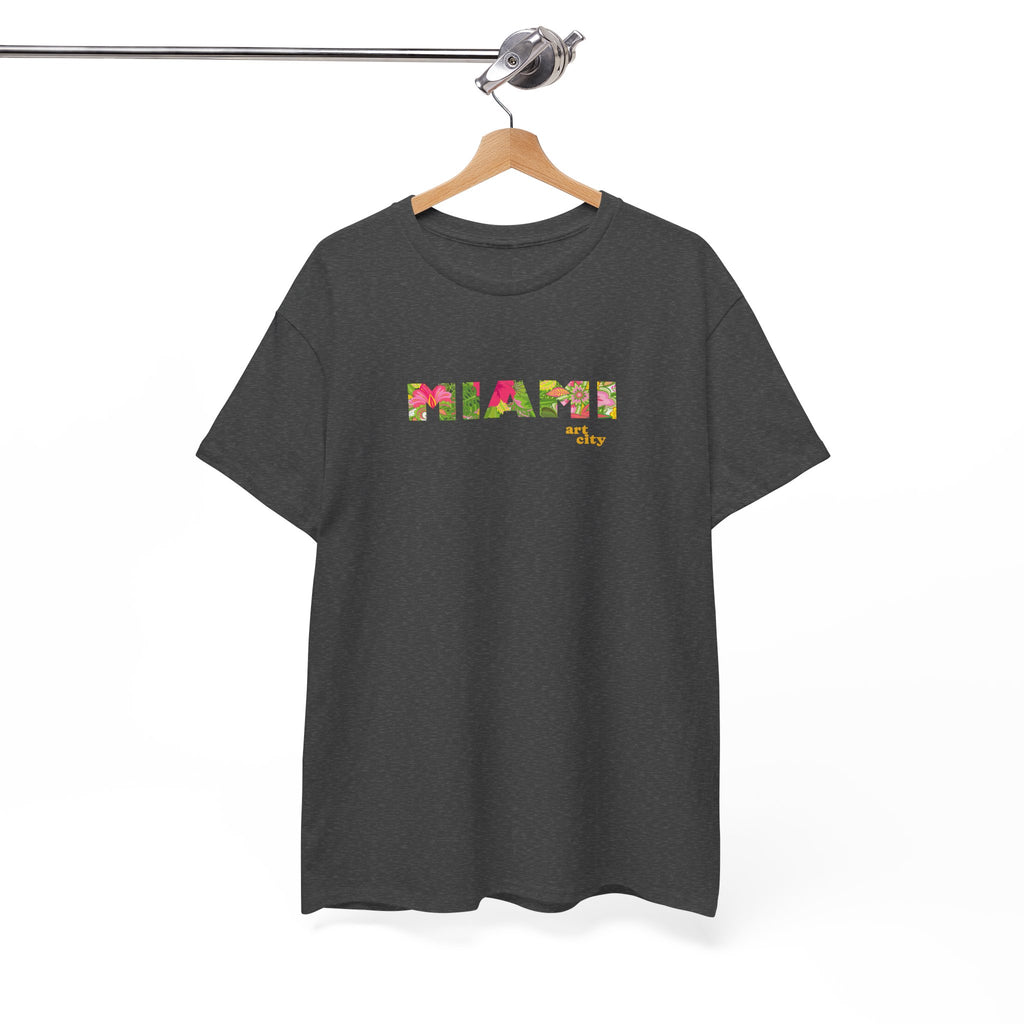 Miami Floral Tee — Vintage Tropical City Shirt 