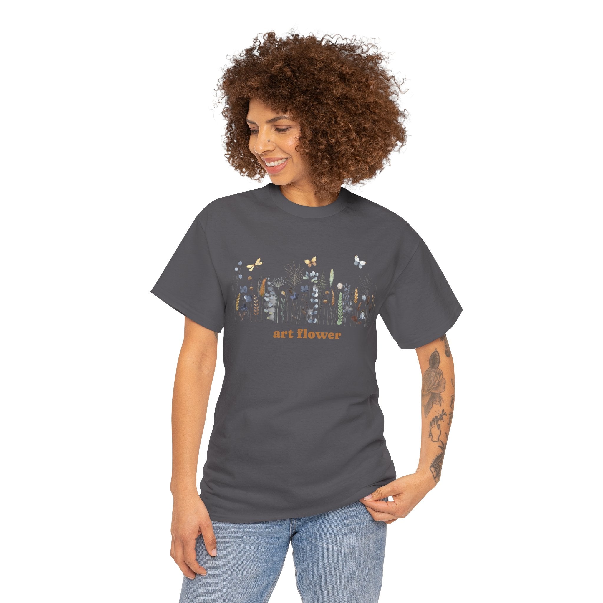 Floral and butterfly Graphic Tee 