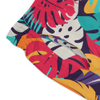 Tropical Leaf Swim Trunks — Colorful Monstera &amp; Palm Print 