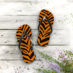 Tiger Stripe Flip Flops — Bold Animal Print Summer Sandals 