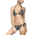 Zebra Print Triangle Bikini — Women's Tie-Side Swimwear