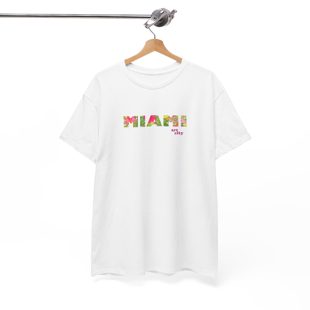 Miami Floral Tee — Vintage Tropical City Shirt 